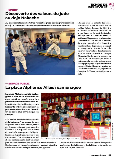 Extrait du magazine du 20e arr. de Paris