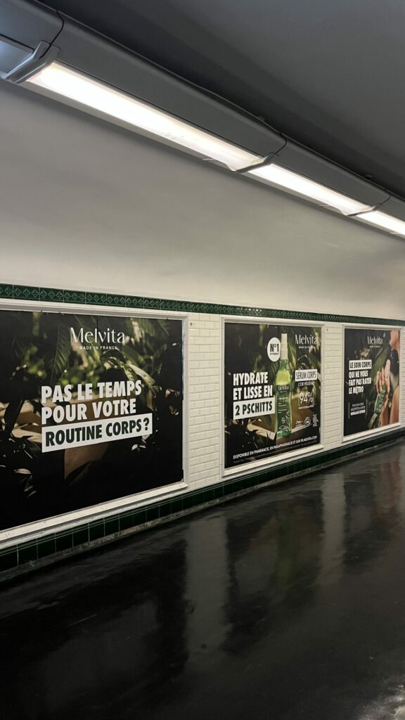 Campagne Melvita dans le métro