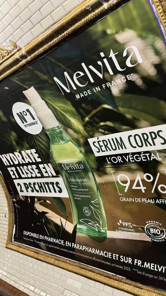 Campagne Melvita dans le métro